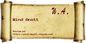 Wind Anett névjegykártya