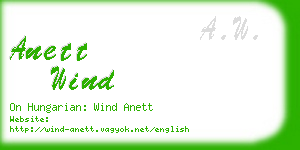 anett wind business card